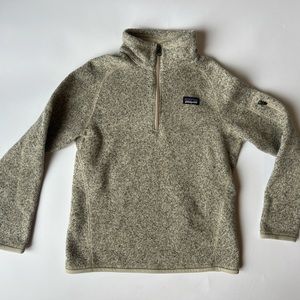 Patagonia Girls Better Sweater® 1/4-Zip Fleece xl Birch White